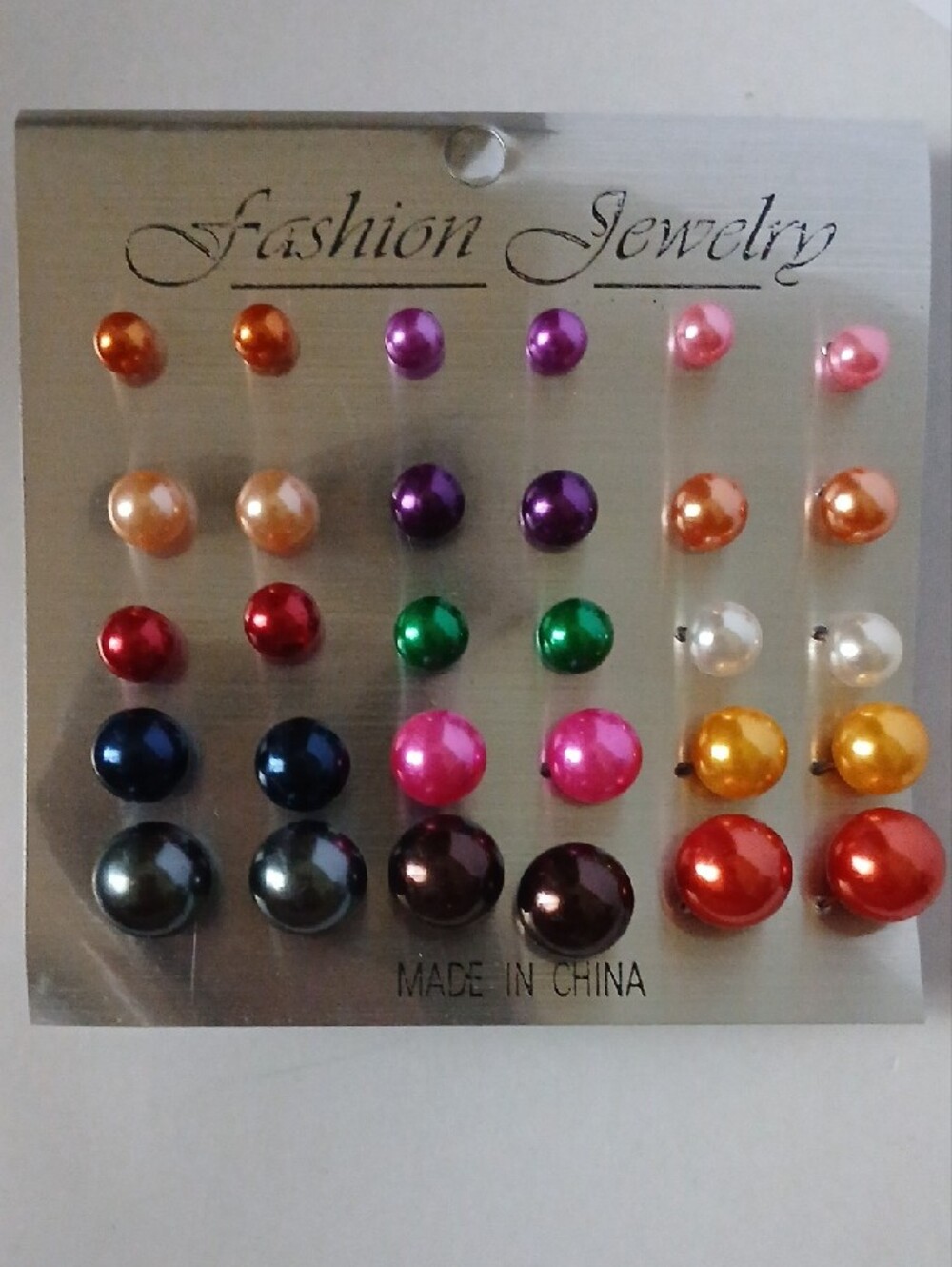 Fashion Jewelry Multicolor Pearl-Style Stud Earring Pack